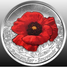2015 25¢ Canadian Red Poppy Coin