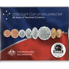 2006 Mint Set 40 Years of Decimal Currency ANDA Canberra Coin Fair