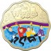 2021 30c - 30 Years of The Wiggles Coloured Scalloped Two Coin Set