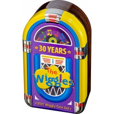 2021 30c - 30 Years of The Wiggles Coloured Scalloped Two Coin Set