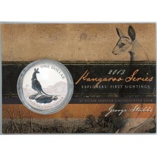 2013 $1 Kangaroo Explorers' First Sightings 1oz 99.9% Silver Specimen