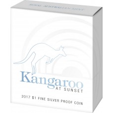 2017 $1 1/10 oz 99.9% Silver Kangaroo at Sunset Proof Coin