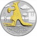2008 $1 Kangaroo 99.9% Silver Selective Gold Plated Coin (Reg Momassa)