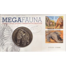 2008 PNC Megafauna Stamp and Medallion Cover