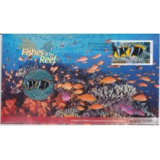 2010 PNC Fishers of the Reef Stamp and Medallion Cover