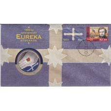 2004 PNC $5 150th Anniversary Eureka Stockade Stamp and Coin Cover