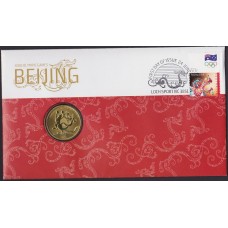 2008 PNC $1 Beijing Olympic Games Stamp and Coin Cover