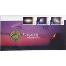 2009 PNC $1 Year Of Astronomy (Stargazing) Stamp and Coin Cover