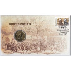 2010 PNC $1 Burke & Wills 150 Years Stamp and Coin Cover