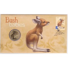 2011 PNC $1 Bush Babies - Kangaroo Stamp and Coin Cover