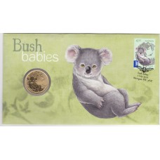 2011 PNC $1 Bush Babies - Koala Stamp and Coin Cover