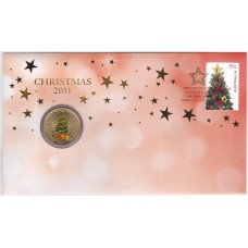 2011 PNC $1 Christmas Stamp and Coin Cover