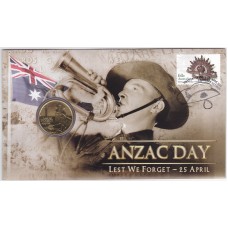 2012 PNC $1 ANZAC Day Stamp and Coin Cover