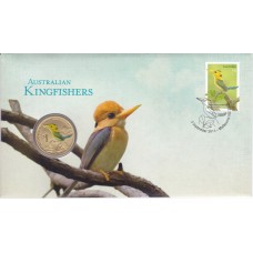 2013 PNC $1 Australian Kingfisher Stamp and Coin Cover