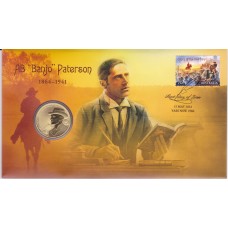 2014 PNC $1 150th Anniversary of AB Banjo Paterson Stamp and Coin Cover