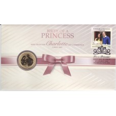 2015 PNC $1 Birth of a Princess Charlotte Of Cambridge Stamp and Coin Cover