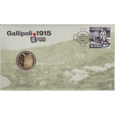 2015 PNC $1 Gallipoli 1915 Centenary WWI Stamp and Coin Cover