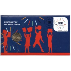 2022 PNC $1 Centenary of The Smith Family Stamp and Coin Cover
