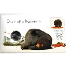 2022 PNC 20c Diary of a Wombat Stamp and Coin Cover