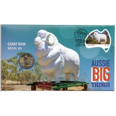 2023 PNC $1 Aussie Big Things The Big Giant Ram Stamp and Coin Cover