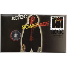 2023 PNC 20c AC/DC 45th Anniversary of Powerage Stamp and Coin Cover