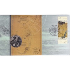 1998 PNC 50¢ Bass & Flinders (10th September) Stamp and Coin Cover