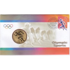 2000 PNC $5 Sydney Olympics Athletics Stamp and Coin Cover