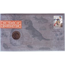 2008 PNC $1 Centenary of Australian Quarantine Stamp and Coin Cover