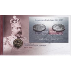 2010 PNC $1 Commonwealth Coinage 1910-2010 Stamp and Coin Cover