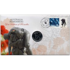 2010 PNC 20¢ Lost Soldiers of Fromelles Stamp and Coin Cover