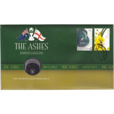 2011 PNC 20¢ The Ashes Australia V England Stamp and Coin Cover