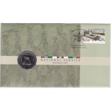 2011 PNC 50¢ National Service Stamp and Coin Cover