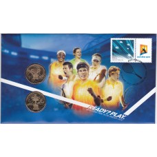 2012 PNC $1 Two Coins Official Australian Open Stamp and Coin Cover