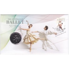 2012 PNC 50¢ Anniversary of the Australian Ballet Stamp and Coin Cover