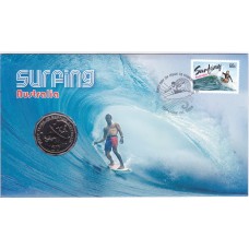 2013 PNC 20¢ Surfing Australia Stamp and Coin Cover