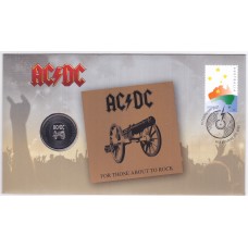 2021 PNC 2020 20¢ AC/DC 45th Anniversary of (album) For Those About to Rock We Salute You Stamp and Coin Cover