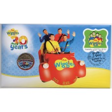 2021 PNC 30c - 30 Years of The Wiggles 1991-2021 (Red Car) Scalloped Coin Stamp and Coin Cover