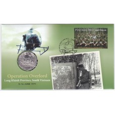 2021 PNC 50¢ Operation OverLord Long Khanh Province, South Vietnam Stamp and Coin Cover