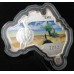 2012 $1 Australian Map Shaped Coin Series - EMU 1oz 99.9% Silver Coin