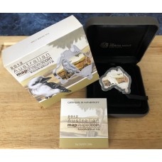 2012 $1 Australian Map Shaped Coin Series - Kookaburra 1oz 99.9% Silver
