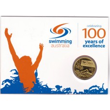 2009 $1 100 Years of Swimming Australia Coin & Card