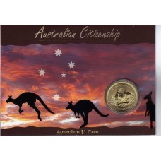 2009 $1 Australian Citizenship Coin & Card