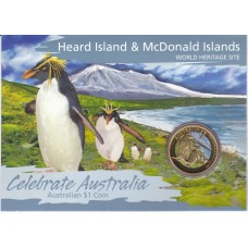 2010 $1 Celebrate Australia World Heritage Site - Heard & McDonald Islands