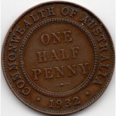 1932 Commonwealth King George V Halfpenny