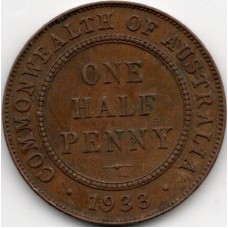 1933 Commonwealth King George V Halfpenny