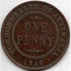 1917 Commonwealth King George V Penny
