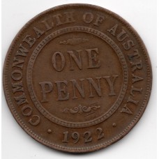 1922 Commonwealth King George V Penny