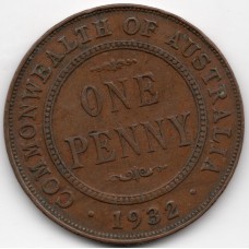 1932 Commonwealth King George V Penny