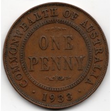 1933 Commonwealth King George V Penny