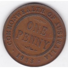 1933/32 Commonwealth King George V Penny "Very Fine"